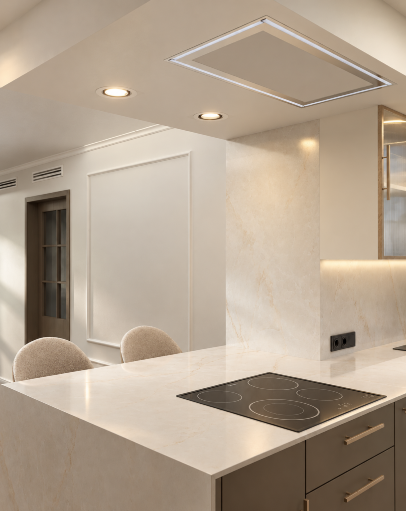 Huelin Kitchen Renovation – After View 2 After: contemporary kitchen with breakfast peninsula in Huelin, Málaga.