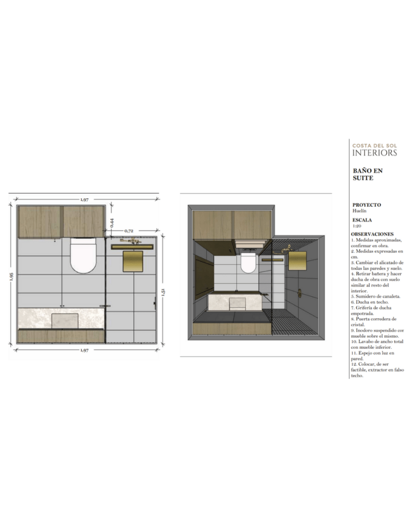 Reforma de baño moderno — Diseño final 1