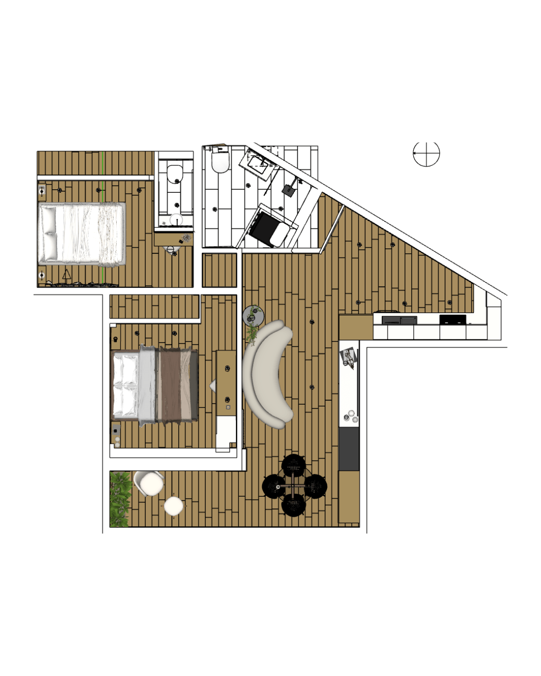 Transformación del salón Golden Hour Residence — Diseño final 1