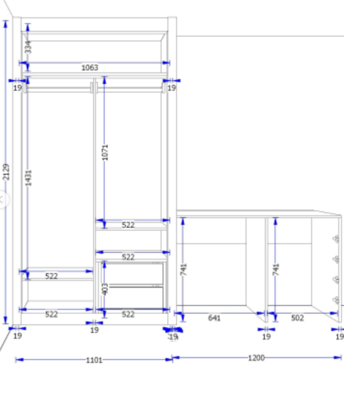 Guest room layout showing the bespoke furniture arrangement for the boutique hotel