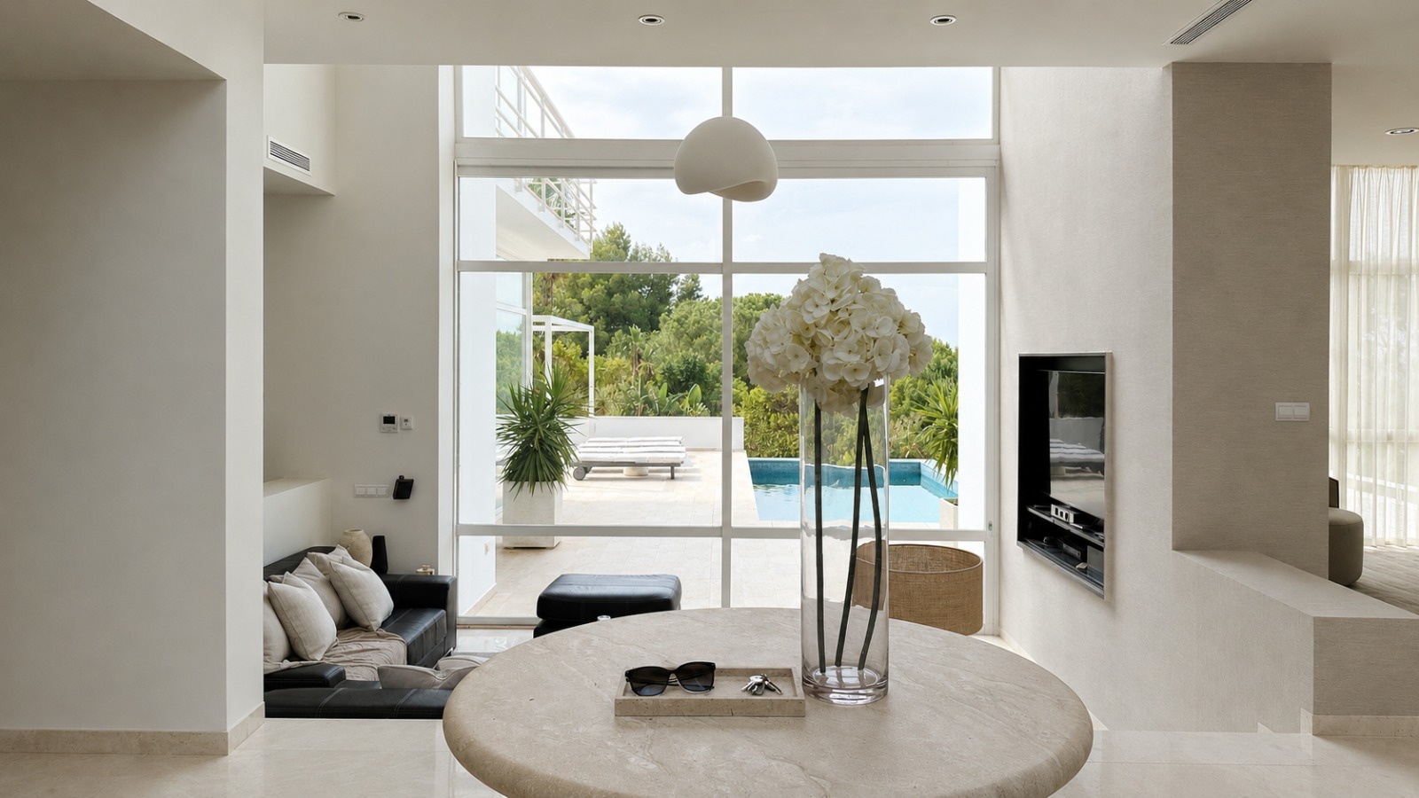 After: completed Golden Hour Residence living room from another perspective.
